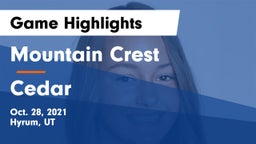 Mountain Crest  vs Cedar  Game Highlights - Oct. 28, 2021