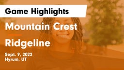Mountain Crest  vs Ridgeline  Game Highlights - Sept. 9, 2022