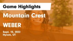 Mountain Crest  vs WEBER  Game Highlights - Sept. 10, 2022