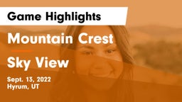 Mountain Crest  vs Sky View  Game Highlights - Sept. 13, 2022