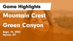 Mountain Crest  vs Green Canyon  Game Highlights - Sept. 15, 2022