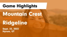 Mountain Crest  vs Ridgeline  Game Highlights - Sept. 22, 2022