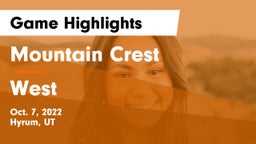 Mountain Crest  vs West  Game Highlights - Oct. 7, 2022