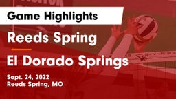 Reeds Spring  vs El Dorado Springs  Game Highlights - Sept. 24, 2022