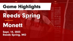 Reeds Spring  vs Monett  Game Highlights - Sept. 14, 2023