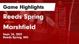 Reeds Spring  vs Marshfield  Game Highlights - Sept. 26, 2023
