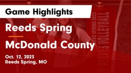 Reeds Spring  vs McDonald County  Game Highlights - Oct. 12, 2023