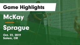 McKay  vs Sprague  Game Highlights - Oct. 22, 2019