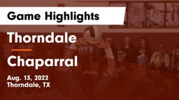 Thorndale  vs Chaparral  Game Highlights - Aug. 13, 2022