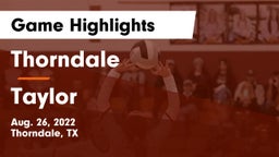 Thorndale  vs Taylor  Game Highlights - Aug. 26, 2022