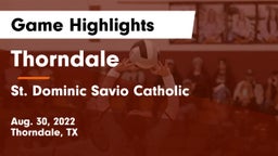 Thorndale  vs St. Dominic Savio Catholic  Game Highlights - Aug. 30, 2022