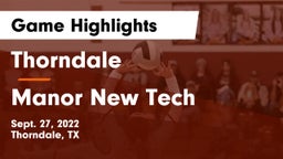 Thorndale  vs Manor New Tech Game Highlights - Sept. 27, 2022