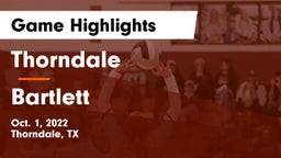 Thorndale  vs Bartlett  Game Highlights - Oct. 1, 2022