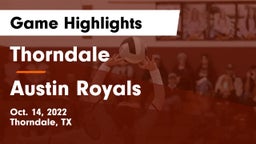 Thorndale  vs Austin Royals Game Highlights - Oct. 14, 2022