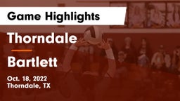 Thorndale  vs Bartlett  Game Highlights - Oct. 18, 2022