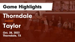 Thorndale  vs Taylor  Game Highlights - Oct. 28, 2022