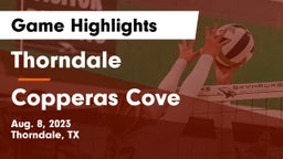 Thorndale  vs Copperas Cove  Game Highlights - Aug. 8, 2023