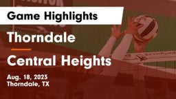 Thorndale  vs Central Heights  Game Highlights - Aug. 18, 2023