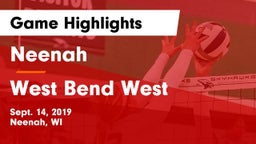 Neenah  vs West Bend West  Game Highlights - Sept. 14, 2019