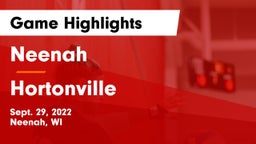 Neenah  vs Hortonville  Game Highlights - Sept. 29, 2022