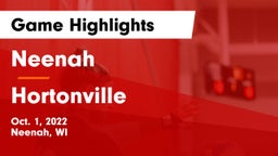 Neenah  vs Hortonville  Game Highlights - Oct. 1, 2022