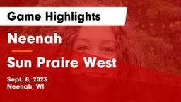Neenah  vs Sun Praire West Game Highlights - Sept. 8, 2023