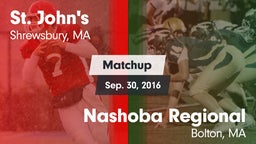 Matchup: St. John's High vs. Nashoba Regional  2016