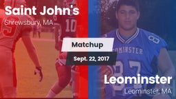 Matchup: St. John's High vs. Leominster  2017