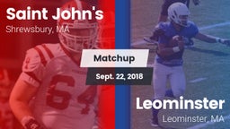 Matchup: St. John's High vs. Leominster  2018