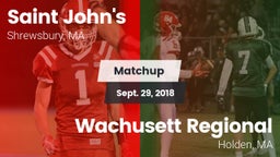 Matchup: St. John's High vs. Wachusett Regional  2018