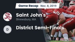 Recap: Saint John's  vs. District Semi-Finals 2019
