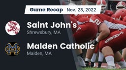 Recap: Saint John's  vs. Malden Catholic  2022
