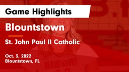 Blountstown  vs St. John Paul II Catholic  Game Highlights - Oct. 3, 2022