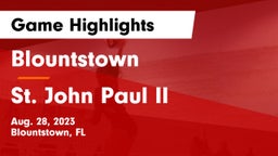 Blountstown  vs St. John Paul II  Game Highlights - Aug. 28, 2023
