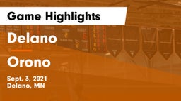 Delano  vs Orono  Game Highlights - Sept. 3, 2021