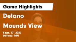 Delano  vs Mounds View  Game Highlights - Sept. 17, 2022