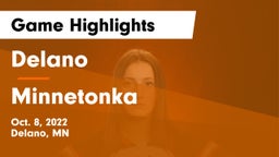 Delano  vs Minnetonka  Game Highlights - Oct. 8, 2022