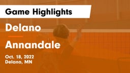 Delano  vs Annandale  Game Highlights - Oct. 18, 2022