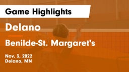 Delano  vs Benilde-St. Margaret's  Game Highlights - Nov. 3, 2022