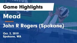Mead  vs John R Rogers  (Spokane) Game Highlights - Oct. 2, 2019