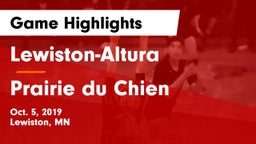 Lewiston-Altura vs Prairie du Chien  Game Highlights - Oct. 5, 2019