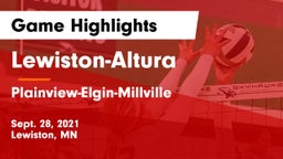Lewiston-Altura  vs Plainview-Elgin-Millville  Game Highlights - Sept. 28, 2021