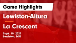 Lewiston-Altura  vs La Crescent  Game Highlights - Sept. 10, 2022
