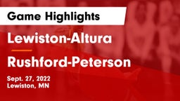 Lewiston-Altura  vs Rushford-Peterson  Game Highlights - Sept. 27, 2022