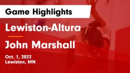 Lewiston-Altura  vs John Marshall Game Highlights - Oct. 1, 2022