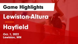 Lewiston-Altura  vs Hayfield  Game Highlights - Oct. 1, 2022