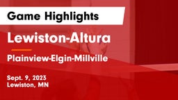 Lewiston-Altura  vs Plainview-Elgin-Millville  Game Highlights - Sept. 9, 2023