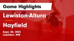 Lewiston-Altura  vs Hayfield  Game Highlights - Sept. 30, 2023