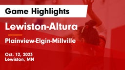 Lewiston-Altura  vs Plainview-Elgin-Millville  Game Highlights - Oct. 12, 2023
