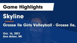 Skyline  vs Grosse Ile Girls Volleyball - Grosse Ile, MI  Game Highlights - Oct. 16, 2021